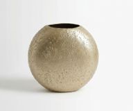 Vase Orbia B39 x T15 x H37 cm Métal Champagne Fait main