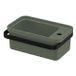 QeramiQ Élan Lavabo - 45x27cm - 1 trou de robinetterie - céramique - porte-serviettes - vert foncé mat