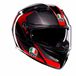 AGV K3 E2206 Mplk Striga Integraalhelm - Zwart/Grijs/Rood - Maat XS