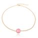 Deja Jewels Korte verstelbare goudkleurige Bohemian ketting met roze steen