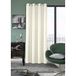 Eurofirany Crème oogjes, effen mat, glad gordijn, linnenbinding, gordijn, 1 stuks Lichtmodern minimalistisch woonkamer slaapkamer, polyester, 140x250 cm