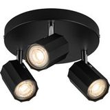LIVARNO HOME Spot de plafond / Spot sur rail 3 phases, avec 3 spots inclinables et pivotants. (Lampe de plafond, noir mat)