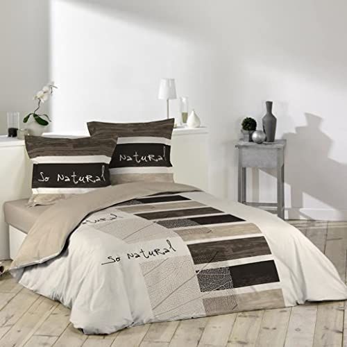 Douceur d'Intérieur SO Natural Beddengoed 3 stuks 260 x 240 cm Bedrukt 42 draden Allover SO Natural Katoen 260 x 240 cm