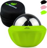 oCreon Massage Roller with Handle for Heat Cold Therapy with Massage Ball and Gel 8 cm Ø - Massager for Relaxation, Wellness