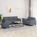 Maison Exclusive ensemble de canapé 3 pièces avec coussins, gris foncé, velours