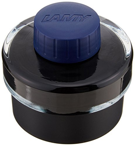 LAMY T 52 inkt 829 – Inktglas in de kleur blauw-zwart met verfverzamelbak en geïntegreerde rol van bluspapier, 50 ml
