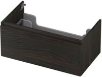 INK - Onderkast 1 Lade Greeploos met Houten Keerlijst - 800x450x350 Mm - Zuiver Eiken
