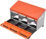 VEVOR Nid de poules 796x525x475 mm, 3 Compartiments, Nid de poules en métal avec trous de ventilation et capots de protection, Nid enroulable, Idéal pour poules, canards, poulets et autres volailles, Orange