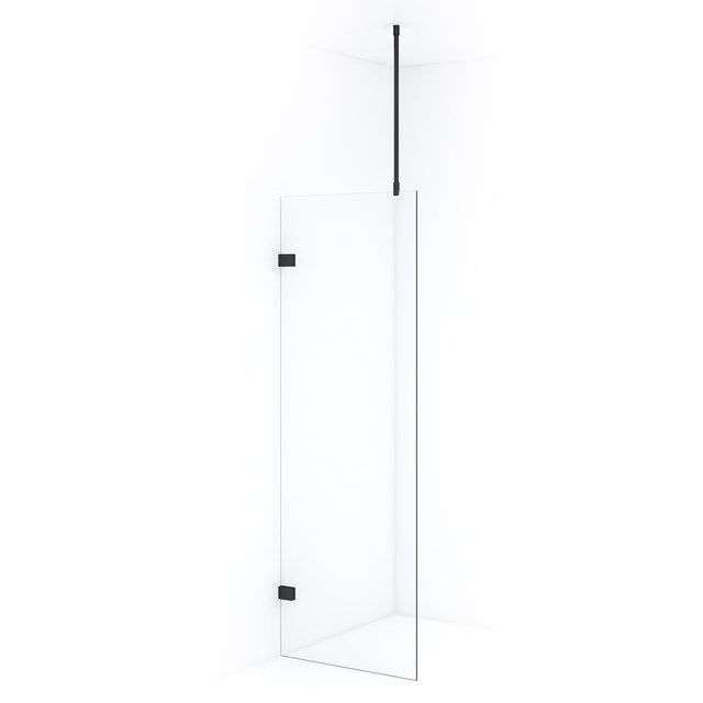 Maxaro Inloopdouche Diamond 70cm 8mm Helder Veiligheidsglas Zwart Chroom