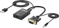 SpeaKa Professional AV Converter SP-12111624 [VGA, Jackplug - HDMI] 1920 x 1080 Pixel