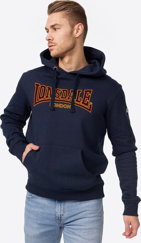 Lonsdale London Hooded Classic LL002 Heren Trui met capuchon - blauw - XXL