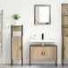 Maison Exclusive - Armoire de salle de bain avec étagères, 3 pièces, marron, bois composite