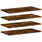 vidaXL Wandschappen 4 stuks 60x20x1,5 cm bewerkt hout gerookt eikenkleur