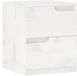 Homcom Table de chevet Panneaux de particules 40L x 40l x 48H cm Blanc laqué