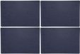 CEPEWA Placemats/onderleggers voor op tafel - 8x stuks - donkerblauw - 30 x 45 cm - met ronde hoeken - Diner/Ontbijt