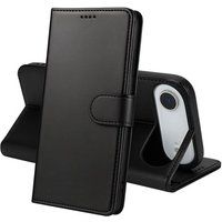 Phonillico® Zwarte Wallet Hoes voor iPhone 17 AIR - Magnetische Flipcover met Kaartvak