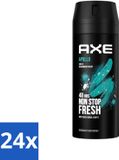 Axe - Deodorant Bodyspray - 48 Uur Frisheid - Apollo - Salie & Cederhout - 150 ml - Voordeelverpakking - 24 Stuks