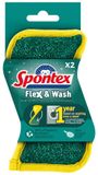 Spontex Flex & Wash reinigingssponzen, S-vorm, 2 stuks