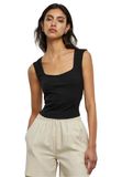 Urban Classics Short Corsage Mouwloze Top Vrouwen 5XL Zwart