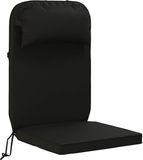 vidaXL Zon Ligzitzak Kussen 100% Polyester Zwart 55 x 124 x 5 cm