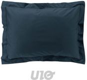 Taie d'oreiller Percale Bleu Coton Uni 50x70 cm