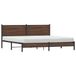 Maison Exclusive - Lit en métal sans matelas, marron, aspect chêne, 200x200 cm