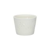 Bougeoir pour bougie chauffe-plat, porcelaine, blanc, Ø7 x 5,5 cm