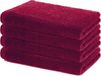 Lavea® Set van 4 Douchelaken 60x120 cm – Zachte en Absorberende Badhanddoeken – 100% Coton – Oeko-TEX 100 – met Badstofstructuur – Wasbaar op 60°C – voor Badkamer, Fitness en Spa – Bordeaux