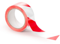 Rillstab Zelfklevende Vloermarkeringstape Rood/Wit 50 mm x 33 m