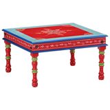 Maison Exclusive - Table basse, rouge, peint à la main, manguier massif