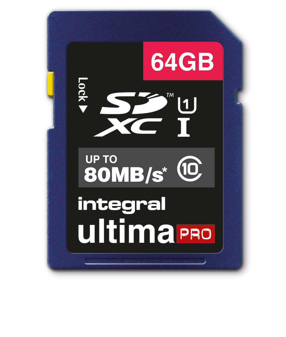 Integral 64GB ULTIMAPRO SDHC/XC 80MB CLASS 10 UHS-I U1