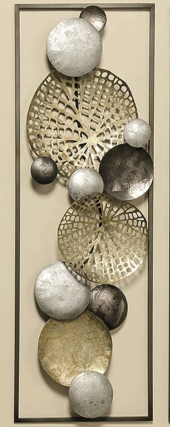 Moortje Wanddecoratie - Metaal - Goud/Zilver - 89 x 31cm
