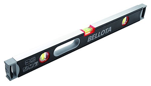 Bellota 50107-60 EXTRASTRONG buisvormige waterpas 60 cm met flacongevoeligheid van 0,5 mm/m en gebruiksvriendelijke versterkte handgrepen
