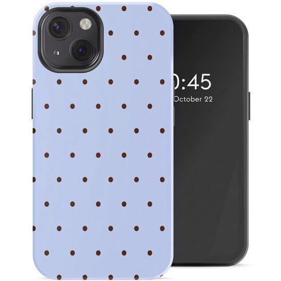 Selencia Hoesje - Geschikt voor Apple iPhone 13 - Backcover - Happy Dots Digital Sky