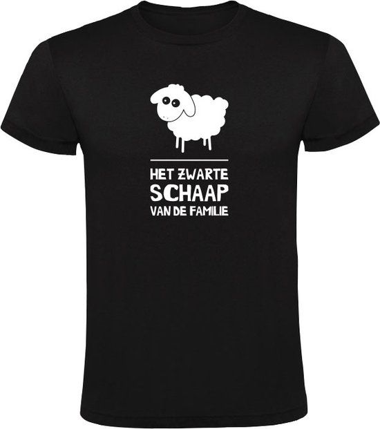 Sol's Het zwarte schaap van de familie Heren T-shirt - Zwart - 4XL