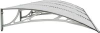 vidaXL Deurluifel Grijs Polycarbonaat 350x100 cm
