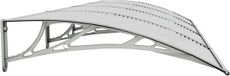 vidaXL Deurluifel Grijs Polycarbonaat 350x100 cm