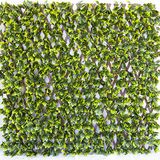 TENAX Divy 3D Trellis Kunstheg met 3D-bladeren op uittrekbare pvc-trellis, 1 x 2 m
