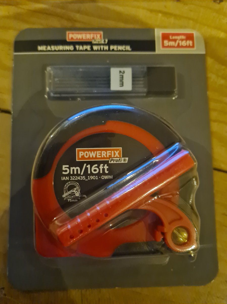 Power Fix Rolmaat met markerings potlood 5M /16ft