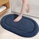 Tapis de bain absorbant Bleu - 40 x 60 cm - Ultra doux et antidérapant