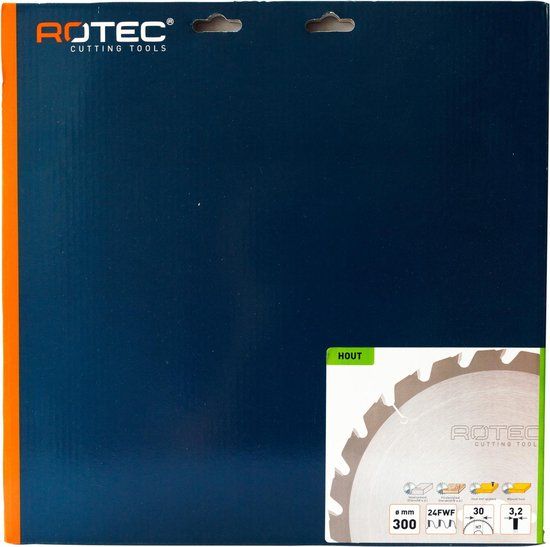Rotec HM Bouwcircelzaagblad ø300x30 Z24 FWF