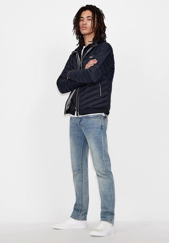 Armani Exchange Gewatteerde Jas - Donkerblauw - Heren - Maat S - Lente/Zomer 2023