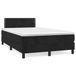 vidaXL Boxspringbed met matras, fluweel, zwart, 120x200 cm