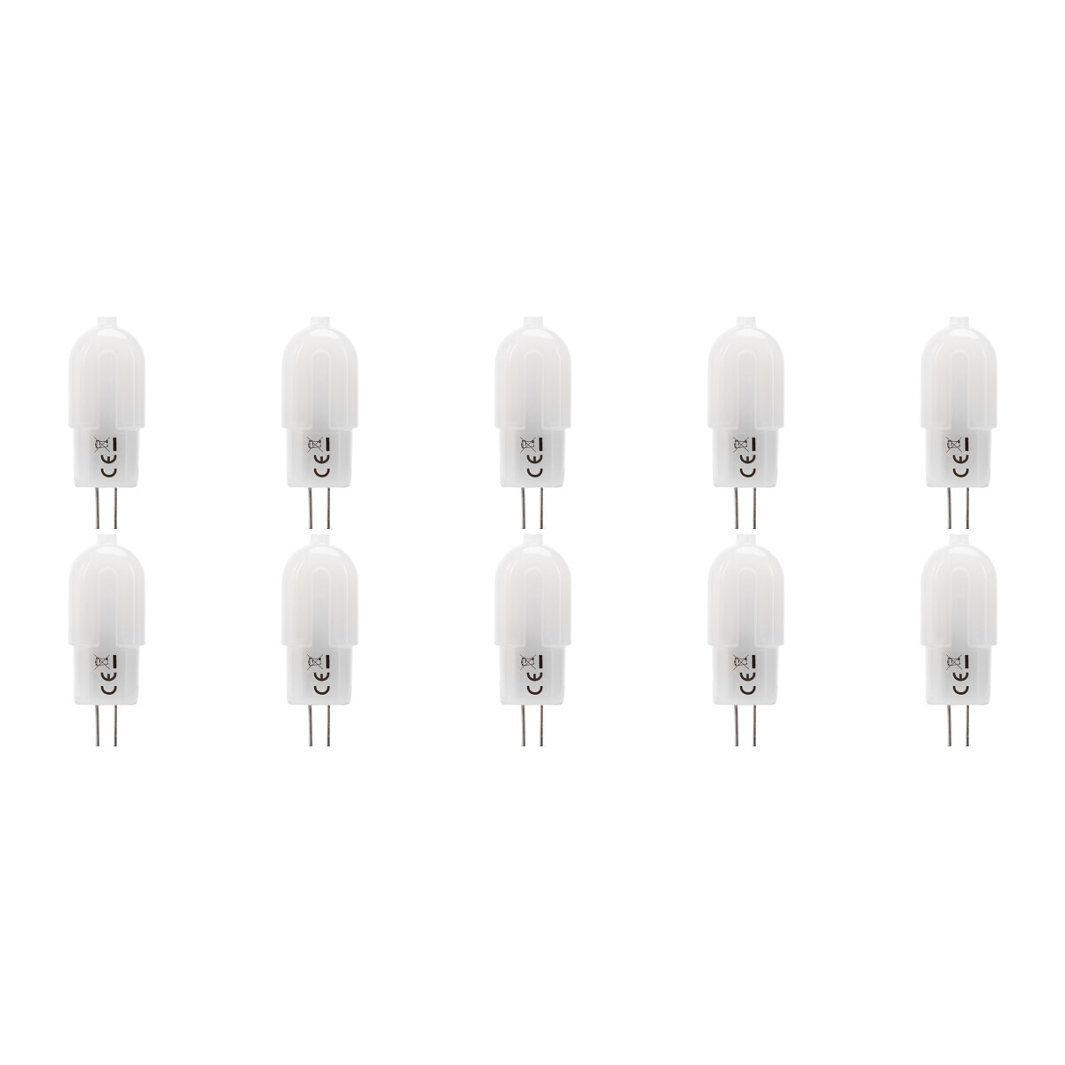 Velvalux Voordeelpak LED Lamp 10 Pack - G4 Fitting - Dimbaar - 2W - Warm Wit 3000K - Melkwit | Vervangt 20W