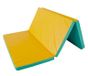 Tapis d'entraînement, matelas, tapis de gymnastique, tapis de gymnastique, 150x100x5 cm, tri-plié, vert-jaune