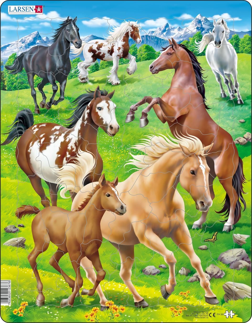 Larsen Maxi Dieren Paarden Puzzel - 65 stukjes - 3+ jaar