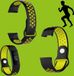 Fitbit bracelet en polyester/silicone pour Fitbit Charge 3/4, adapté aux femmes / taille S, noir-jaune