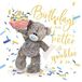 Me To You Bear 3D Holografische Verjaardag Sparkles Card