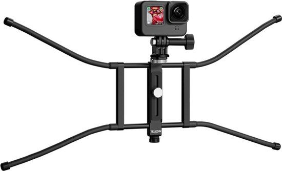 Telesin Fence Mount - hekbevestiging voor Smartphone & GoPro - Zwart
