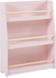 en.casa Kinderboekenrek Virer met 3 open vakken 78x60x18 cm roze